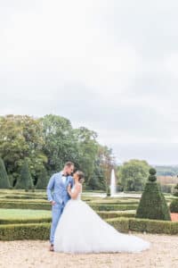 La magnifique fontaine avec les mariés au Parc du Domaine de Sceaux