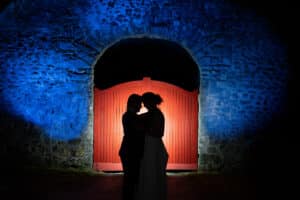 Photo de mariage le soir sur un mariage dans le 77